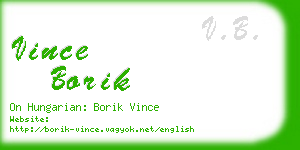 vince borik business card